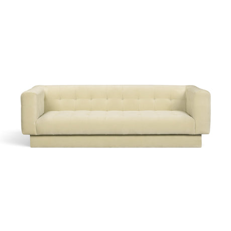 Jules 94-Inch Performance Velvet Sofa in neutral sand upholstery front view