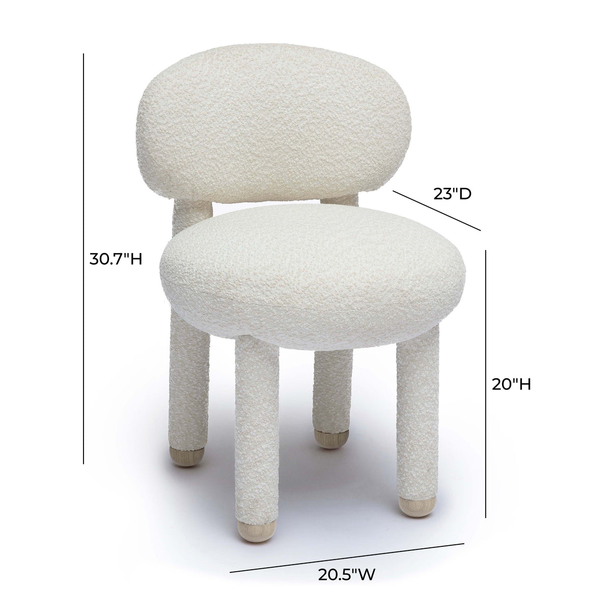 Manu Performance Fabric Side Chair styled as an accent chair next to a bookcase