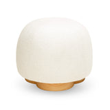 Oopa Swivel Ottoman sculptural clover base silhouette from floor level