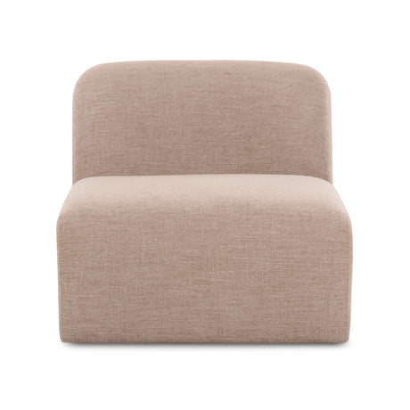 Gorge Modular Armless Chair styled in contemporary living room layout