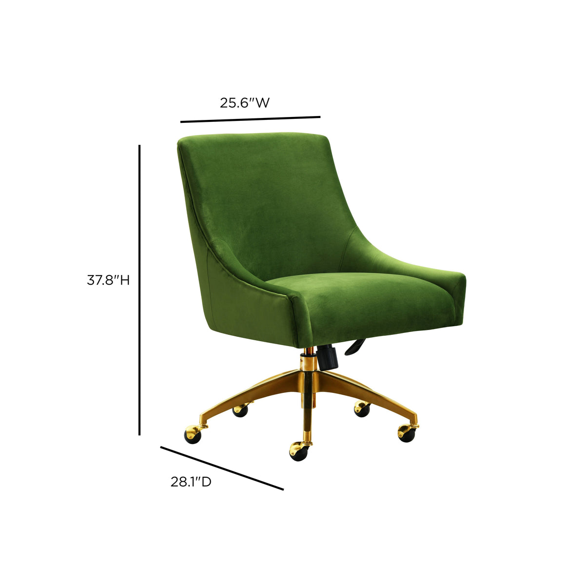 Beatrix Performance Velvet Office Swivel Chair - View 26