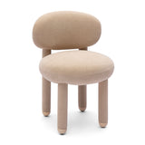 Manu Performance Fabric Side Chair paired with marble dining table setting