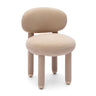 Manu Performance Fabric Side Chair paired with marble dining table setting