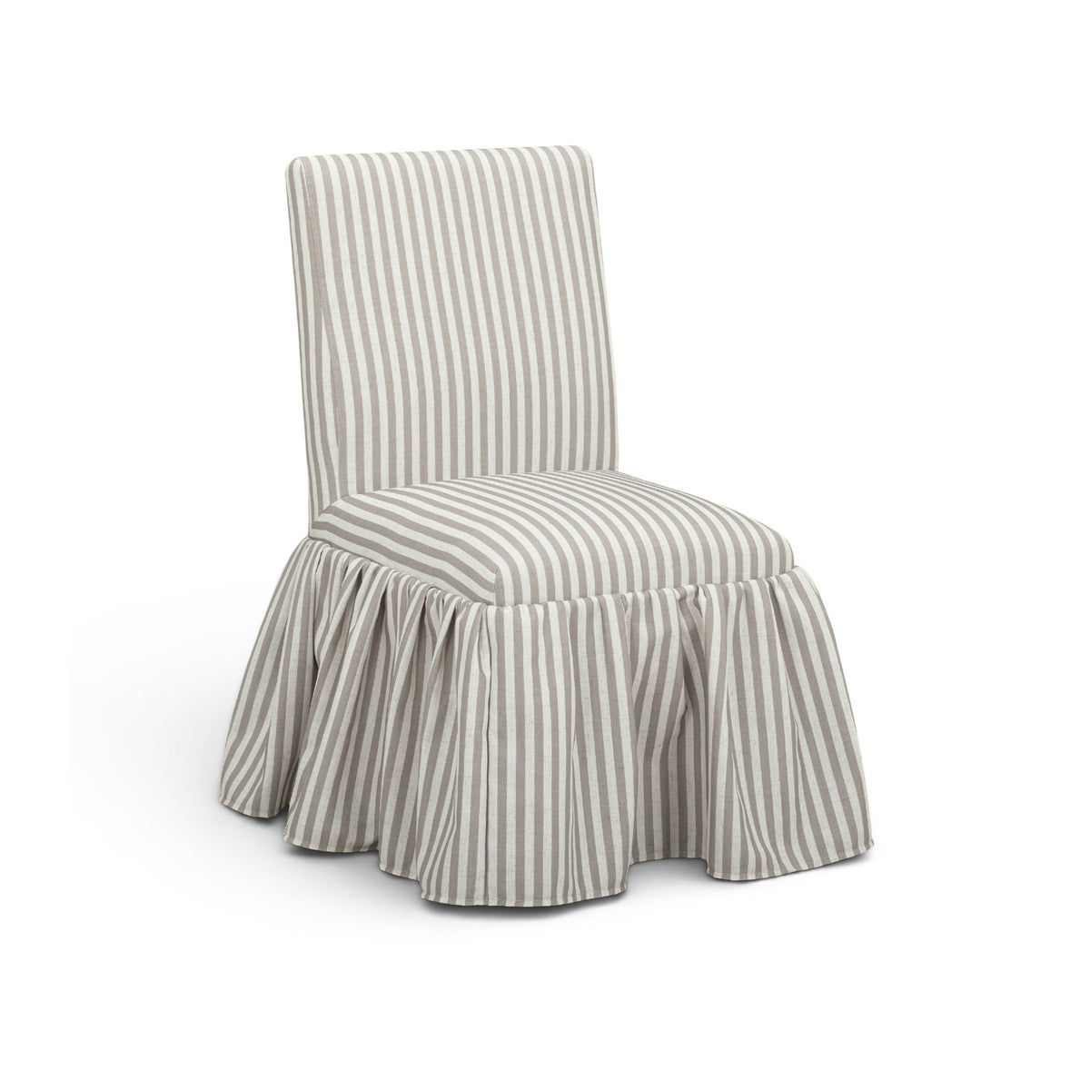Gertrude Striped Performance Linen Skirted Dining Chair - View 20