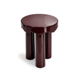 Casper high gloss side table pair situated on a living room rug