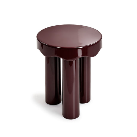 Casper high gloss side table pair situated on a living room rug
