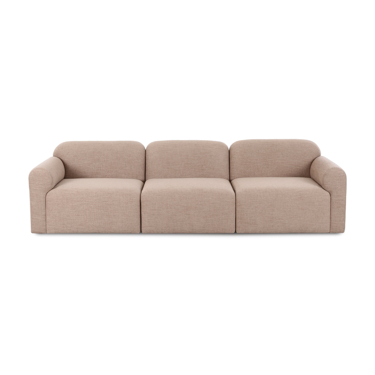 Detailed view of the module connection seam on the Gorge sofa