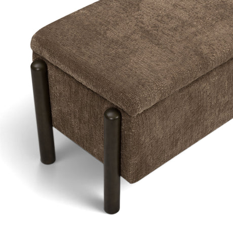Abby 52" Nubby Fabric Storage Bench - View 13