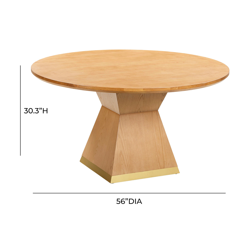 Nolan 56" Wood Round Dining Table dimensions