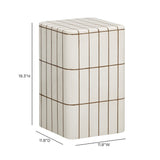 Multi-angle studio product shot of Tatiana square concrete side table
