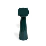 Baila forest green console table positioned against living room wall