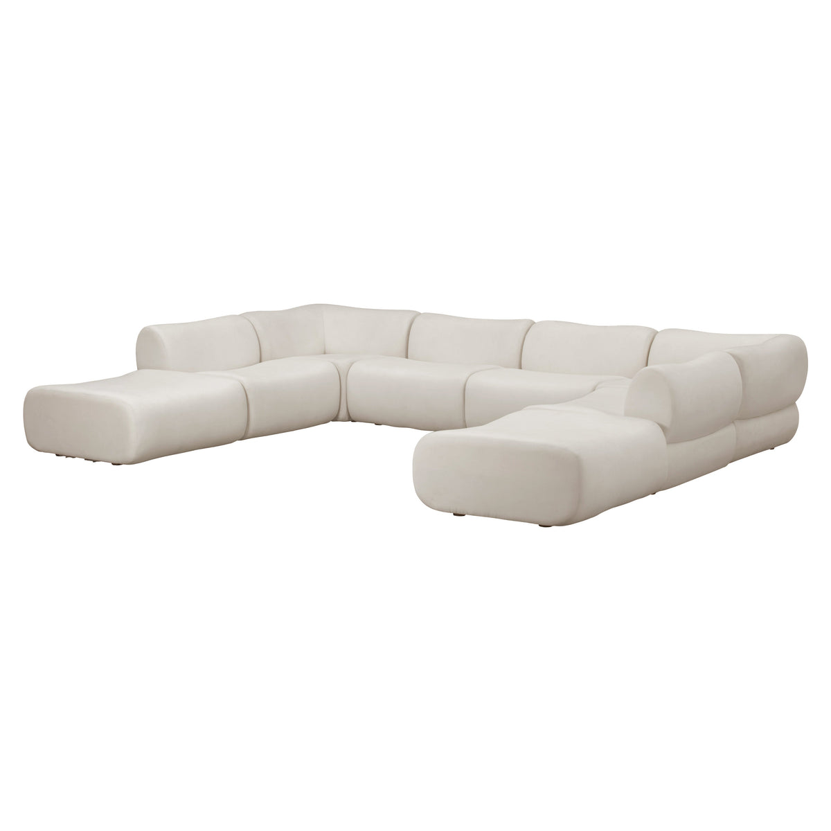Zenith 8-Piece Contract-Grade Upcycled Fabric Modular U-Sectional - View 3