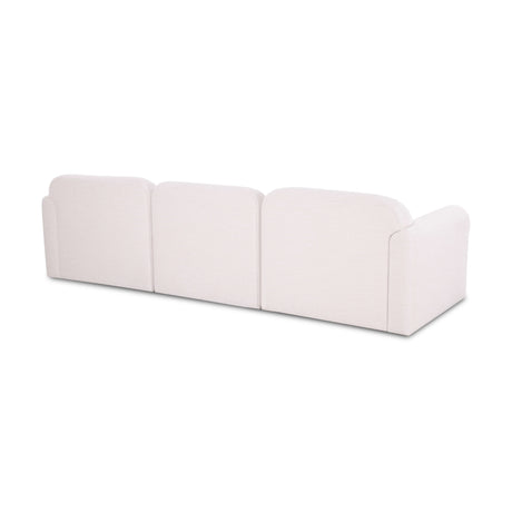 Three-quarter angle view of the Gorge 116-inch modular fabric sofa