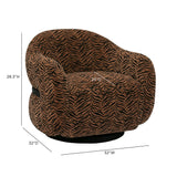 FOAK Salma swivel armchair positioned in a modern living room setting