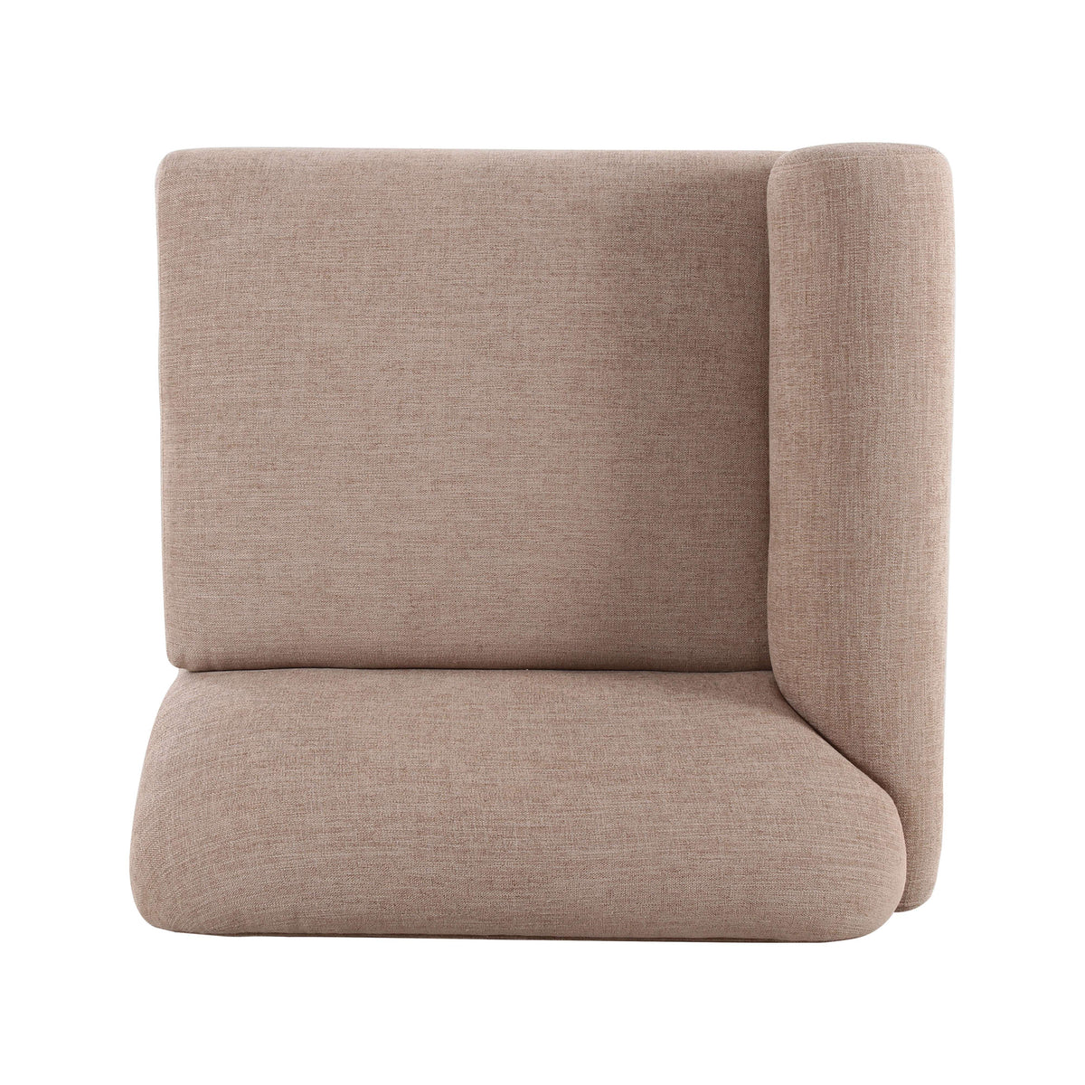 Gorge Modular Corner Chair cream upholstery back three-quarter view