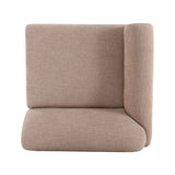 Gorge Modular Corner Chair cream upholstery back three-quarter view