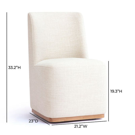 Melissa Performance Fabric Rolling Dining Chair - View 6
