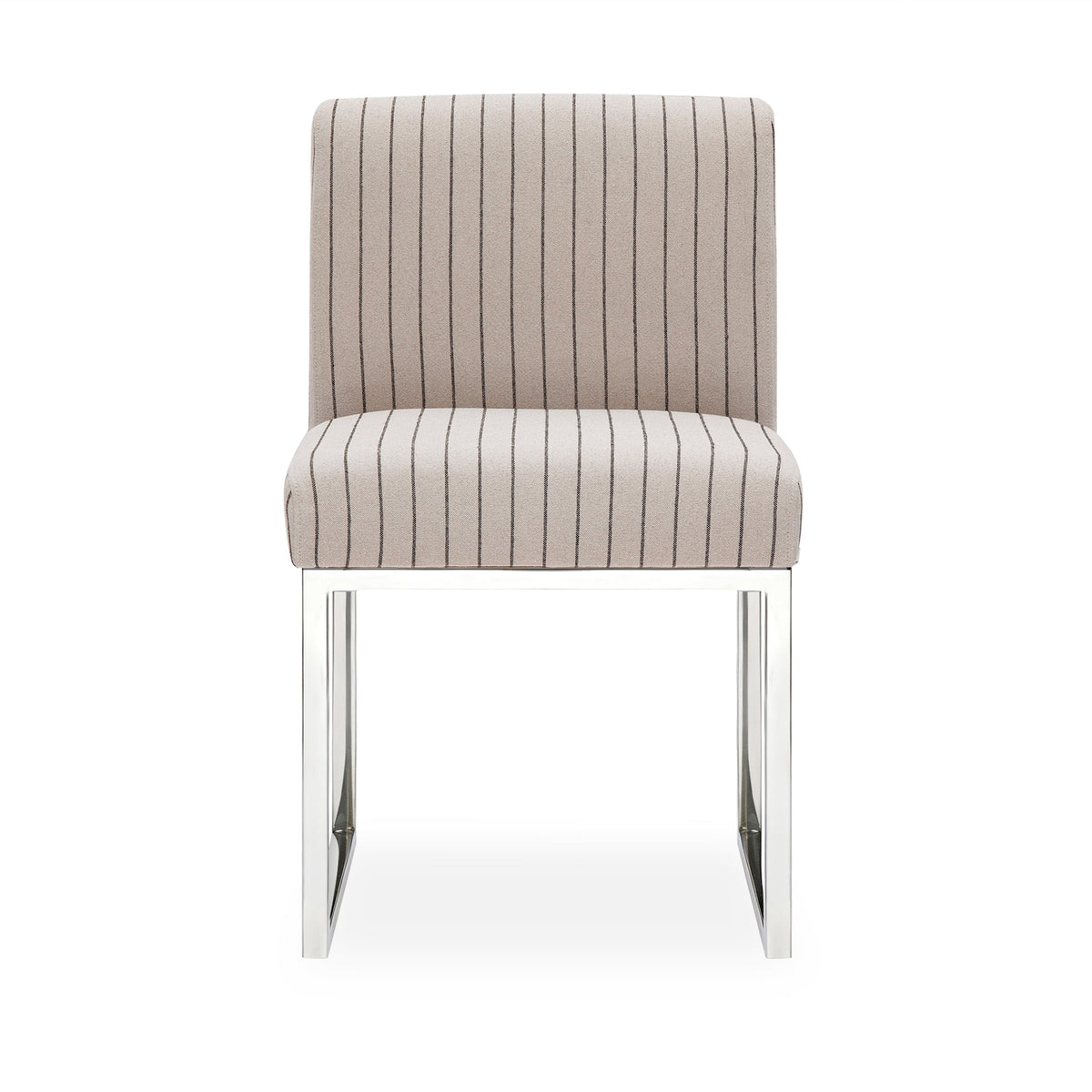 Pensel Dining Chair angled view highlighting curved sculptural backrest and silver metal legs
