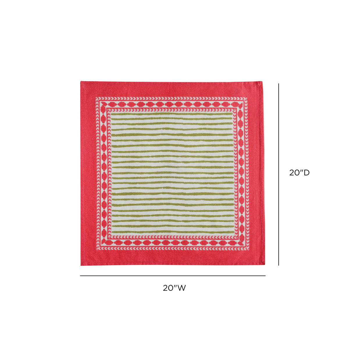 Crissy Cotton Canvas Printed Napkins - Set of 4 - View 6