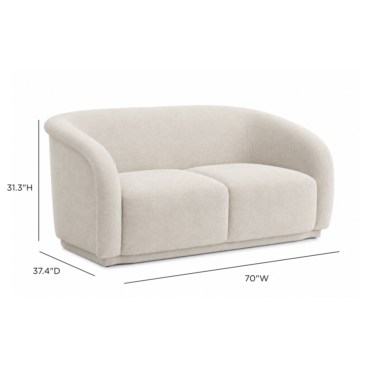Yara 70" Loveseat by Inspire Me! Home Decor - View 10