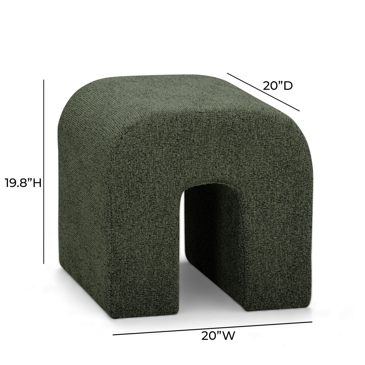 Desi Performance Fabric Ottoman - View 28