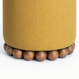 Tactile weave detail of Dex footstool upholstery