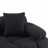 Calliope modular sectional showing adaptable modular alignment from side angle
