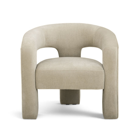 Malone Accent Armchair in textured velvet three quarter angle view