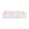 Gorge 116-inch modular sofa in front view showing modular fabric cushions