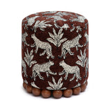 Dex ottoman top-down view displaying textured upholstery finish