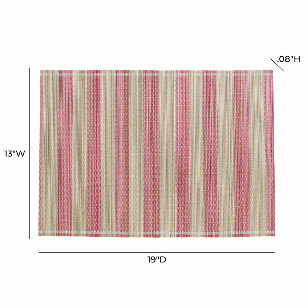 Jora Faded Bamboo Placemat - Set of 4 dimensions