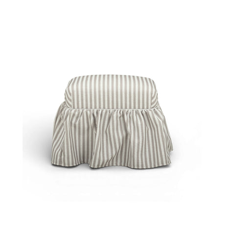 Gertrude Performance Linen Skirted Ottoman - View 10