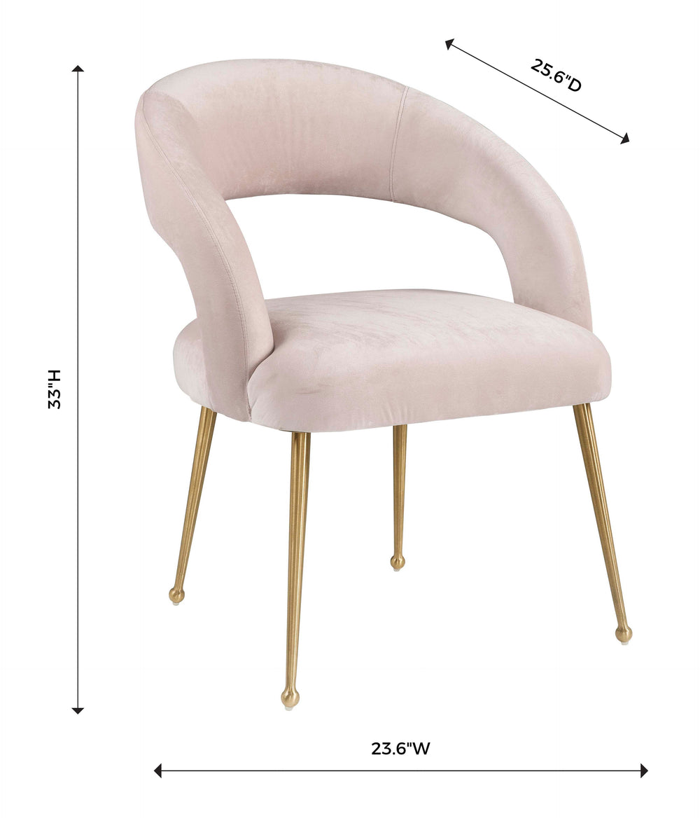 Rocco Velvet Dining Chair dimensions
