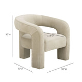 High density seat cushion detail on Malone lounge chair