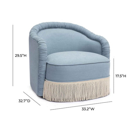 Pamela Tasseled Lounge Accent Chair - View 7