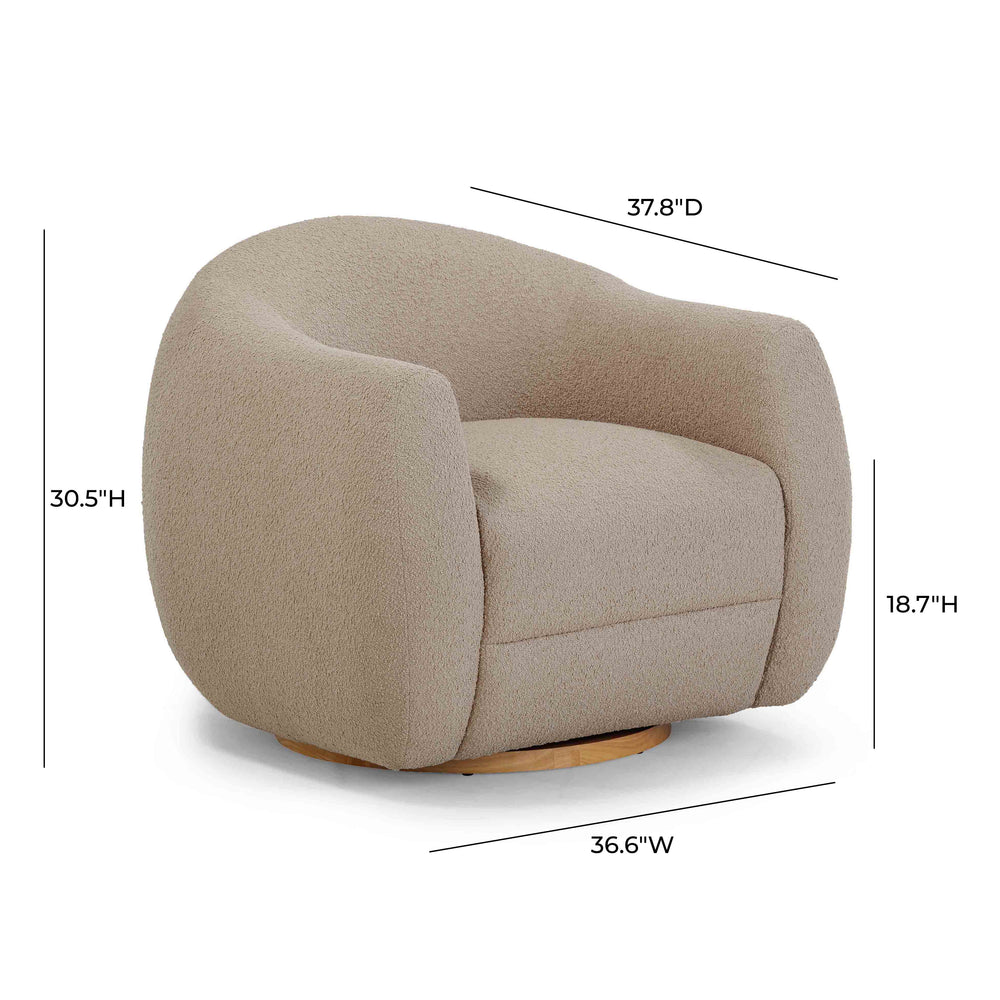 Judy Boucle Swivel Chair dimensions