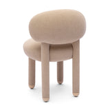 Manu Performance Fabric Side Chair frontal perspective showing generous seat width