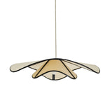 Chapeau Du Matin Fabric Pendant Lamp showing fluid asymmetrical silhouette and contrast piping