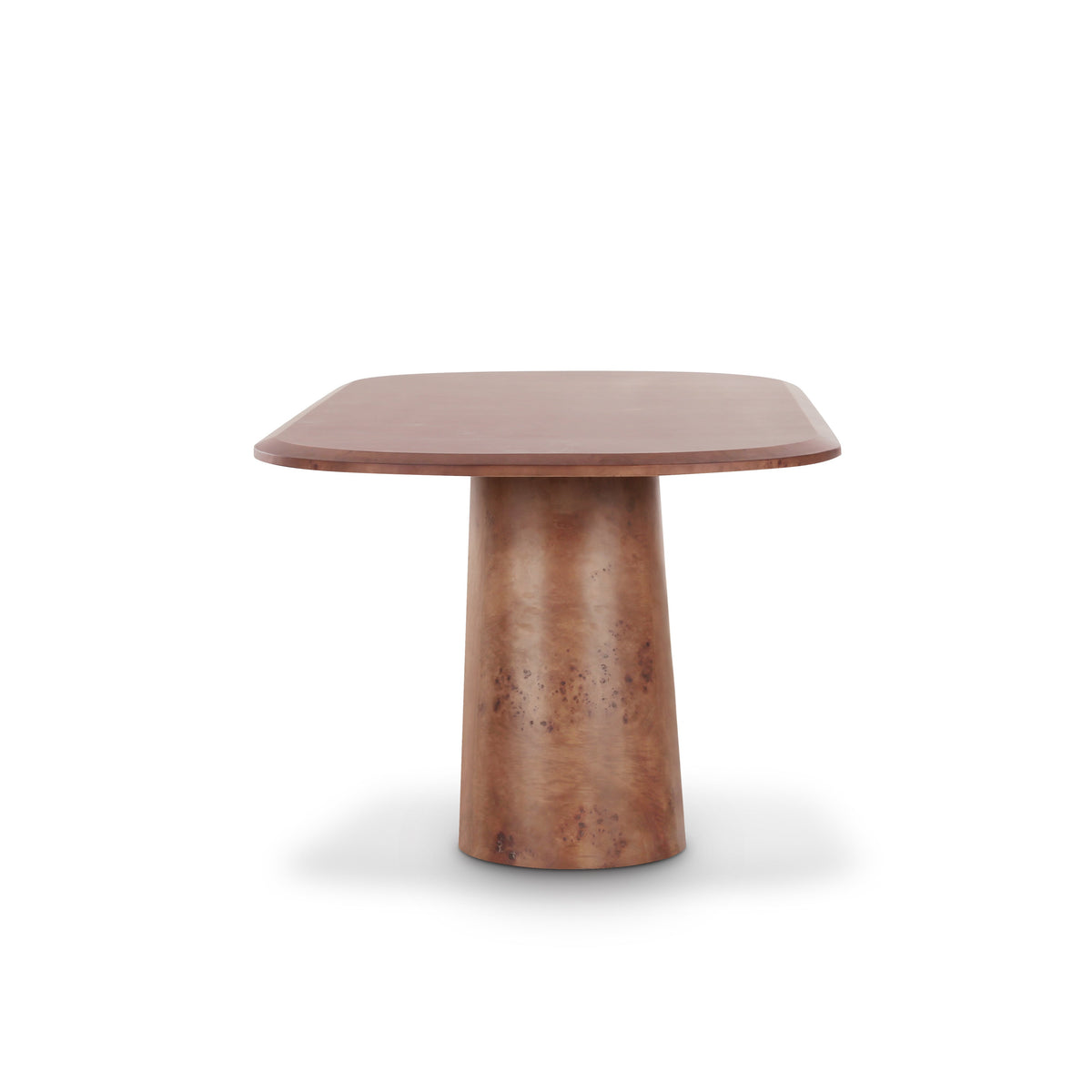Gladyss 87" Burl Oval Dining Table - View 5