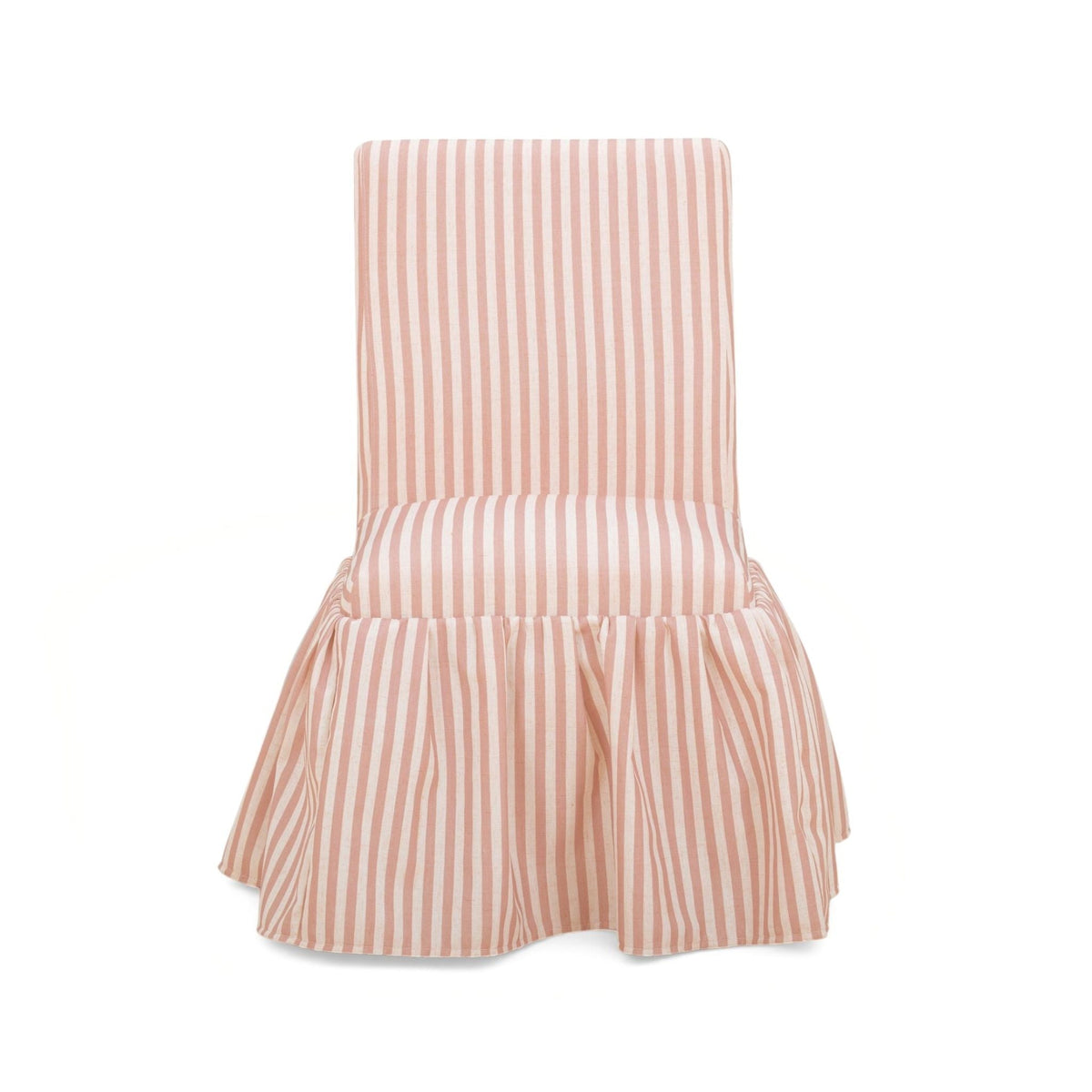 Gertrude Striped Performance Linen Skirted Dining Chair - View 8