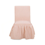 Gertrude Striped Performance Linen Skirted Dining Chair - View 8