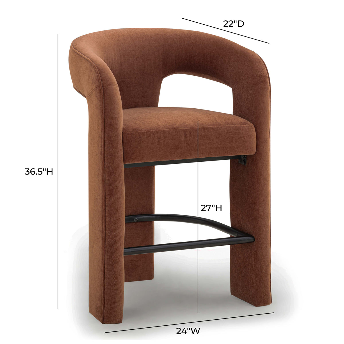 Malone Performance Chenille Stool - View 14