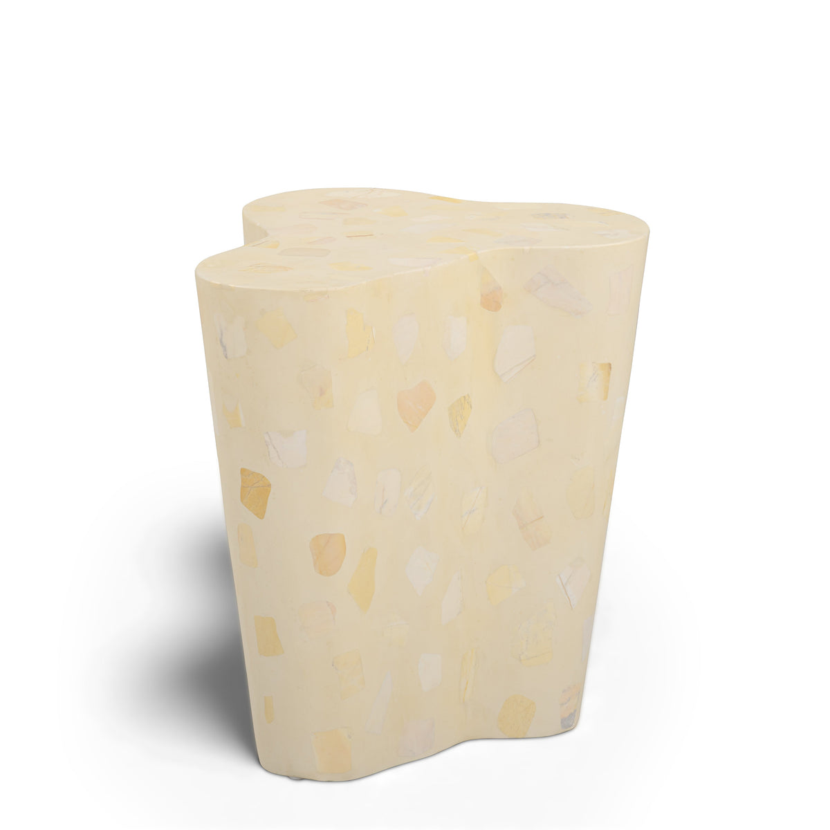 Slab Faux Terrazzo Indoor/Outdoor Side Table - View 3
