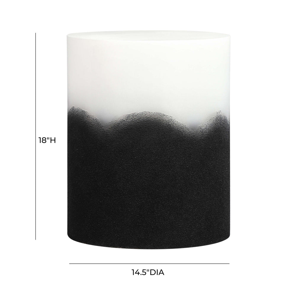 Matra Black and White Side Table dimensions