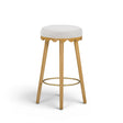 Oodle Performance Vegan Mohair Bar and Counter Stool three quarter angle view