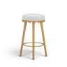 Oodle Performance Vegan Mohair Bar and Counter Stool front elevation view