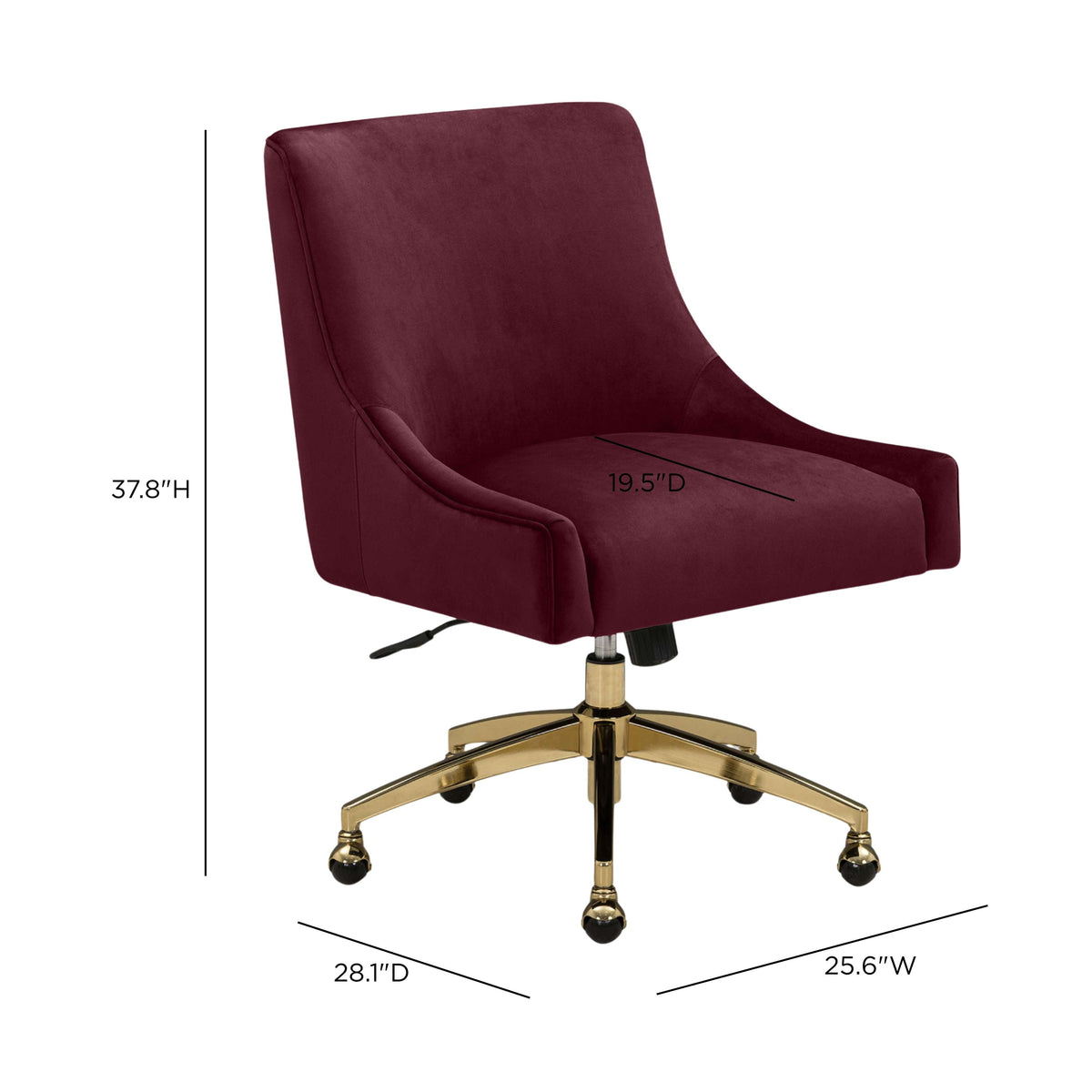 Beatrix Performance Velvet Office Swivel Chair - View 6