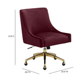 Beatrix Performance Velvet Office Swivel Chair - View 6