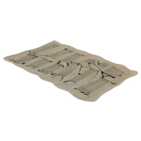Mezzo Natural Hand Tufted Wool Area Rug 5'X8' - View 3