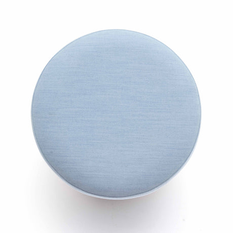 Straight-on elevation view of Dex cylindrical footstool